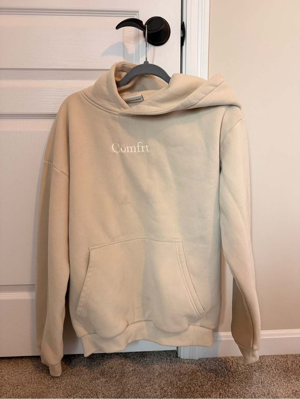 Cream Hoodie Sweatshirt Comfrt